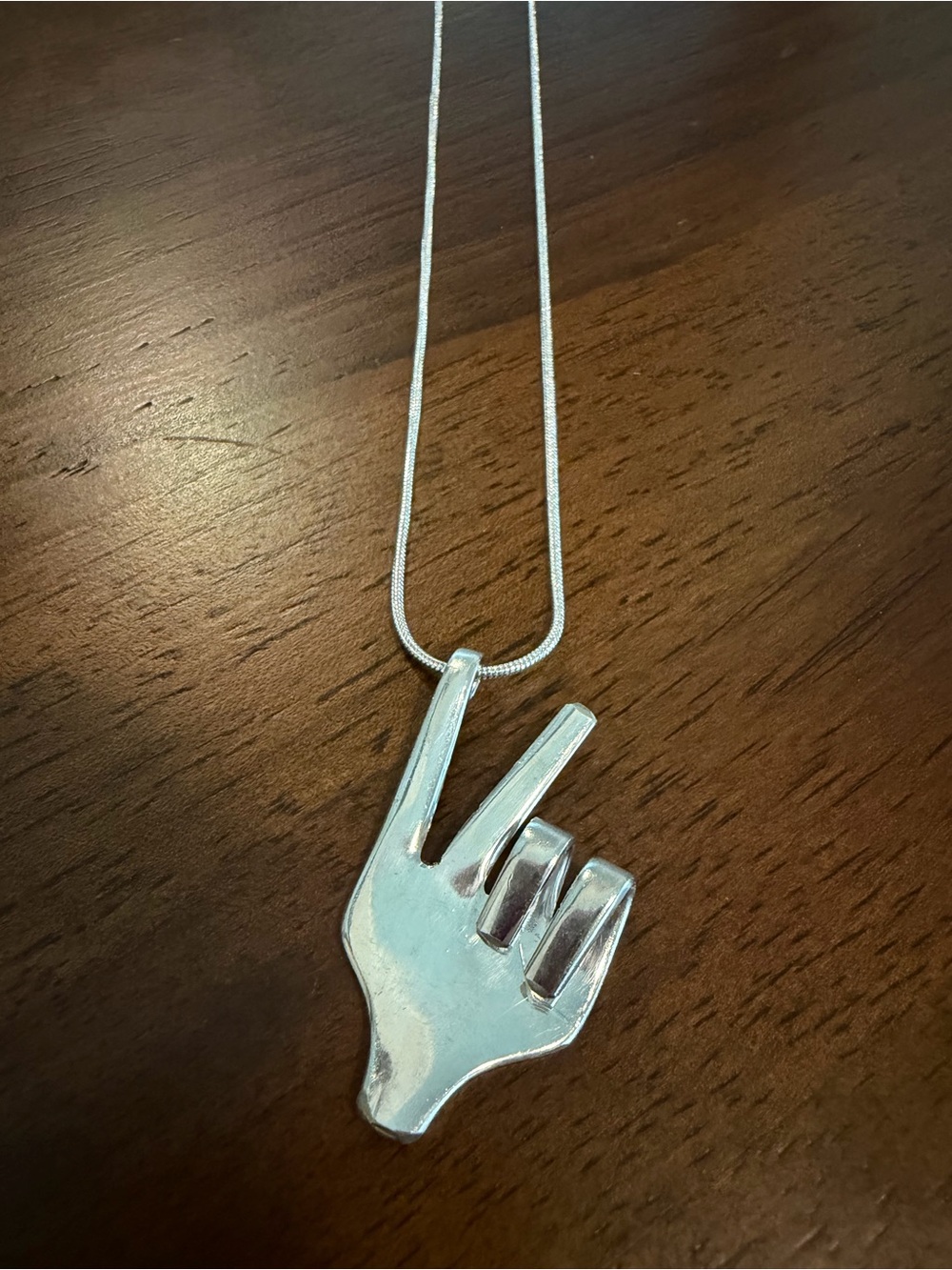 Peace Sign Fork Necklace